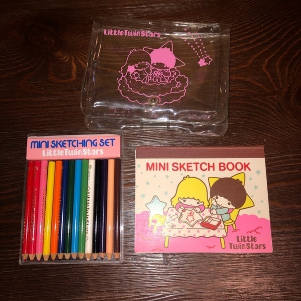 Vintage 1976 Little Twin Stars Sketchbook Pencils‎